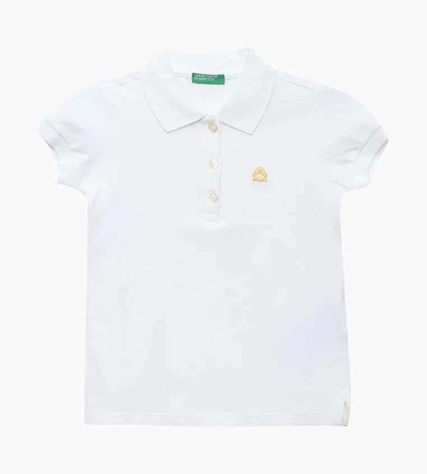 tricou polo alb